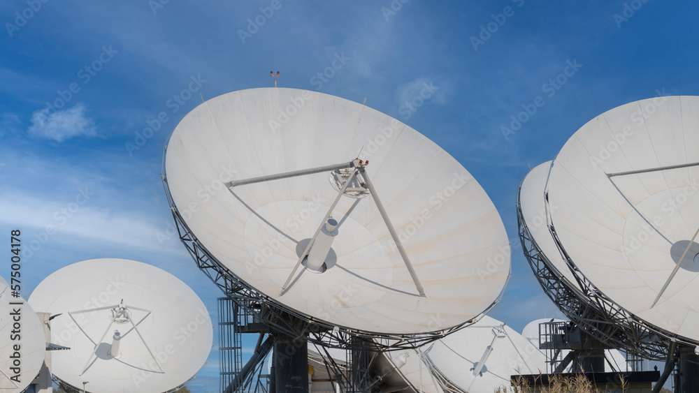 Satellite dish In the ground signal review station
