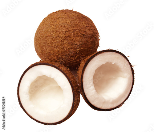 Coconut on a white background isolated