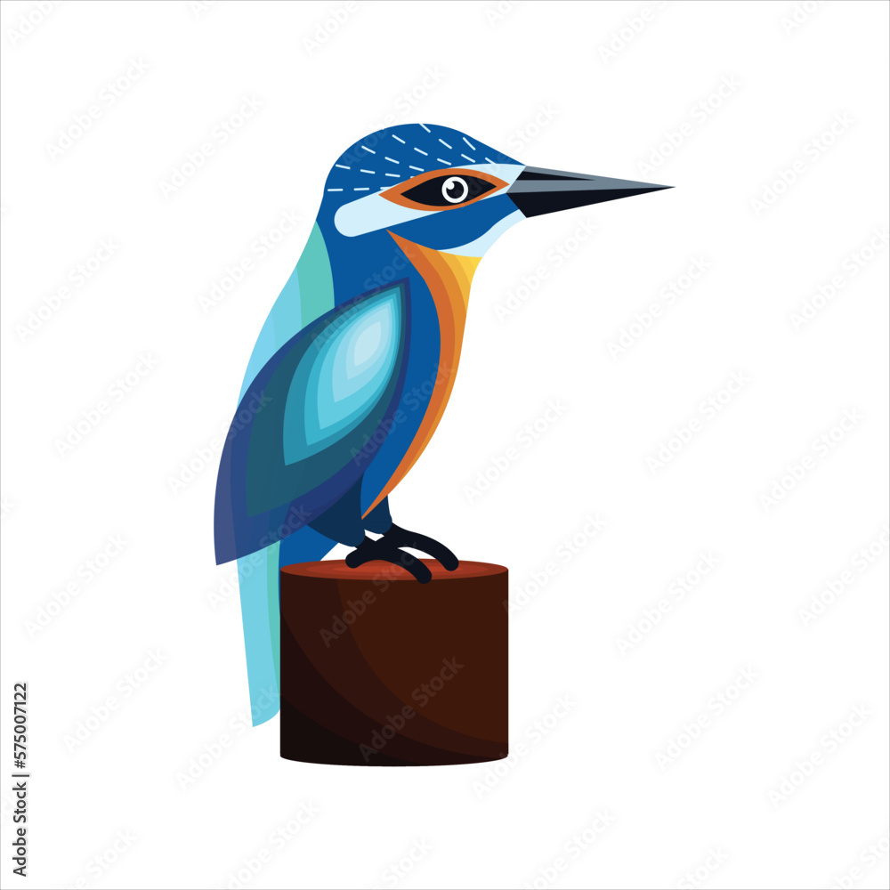 Obraz premium blue bird on a branch.3d blue bird.