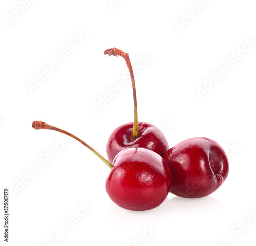 Fresh cherry isolated on white background