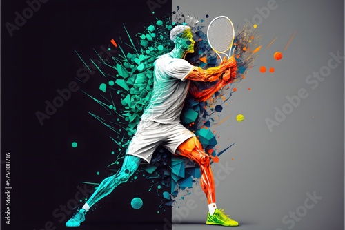 Tennis player creative poster © Tarun