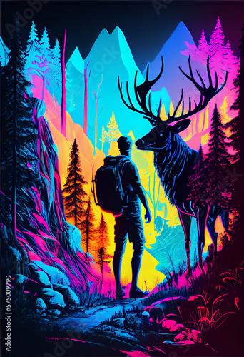 Rangers hunting, majestic elk, wooded hillside, fragrant breeze,