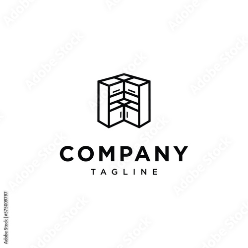 Kitchen cabinet logo vector template