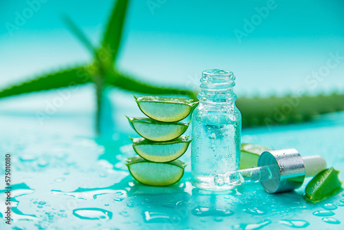 Aloe vera cosmetics and medicine. Selective focus.