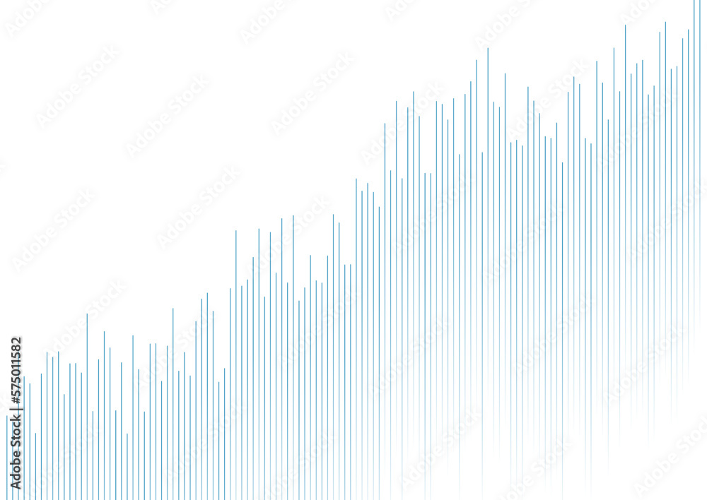 Abstract growing financial graph chart background