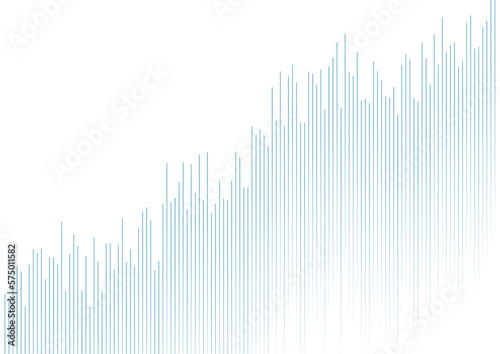 Abstract growing financial graph chart background