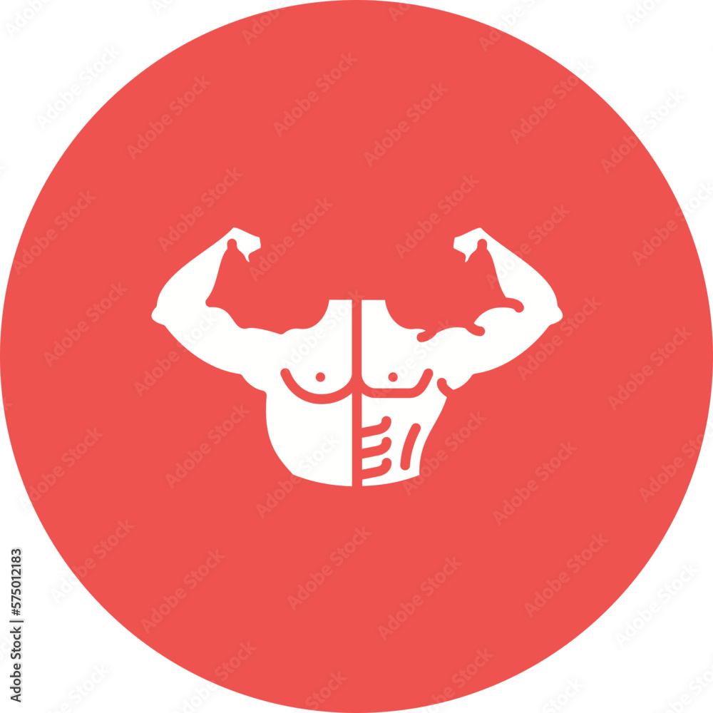 Fat vs Lean Muscle Icon Fat vs Lean Muscle Icon
