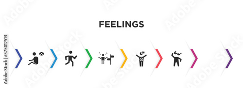 feelings filled icons with infographic template. glyph icons such as helpless human, crappy human, lost human, sexy better cool vector.