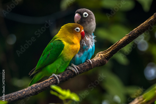 Fischer's lovebird (Agapornis fischeri) is a small parrot species of the genus Agapornis