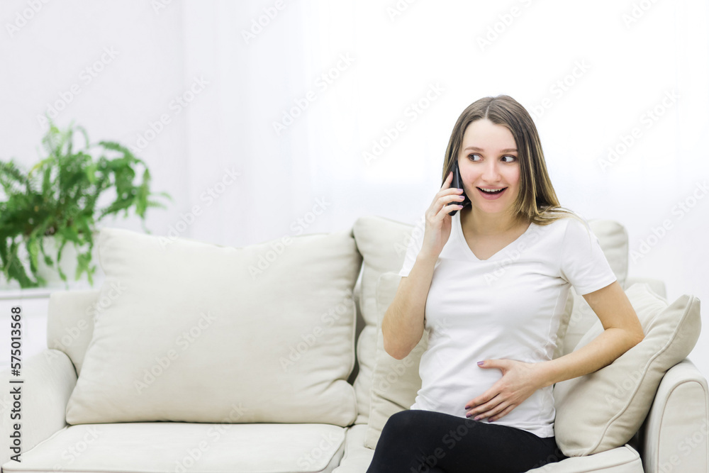 Photo of pregnant woman facial expression. Photo of pregnant woman facial expression.