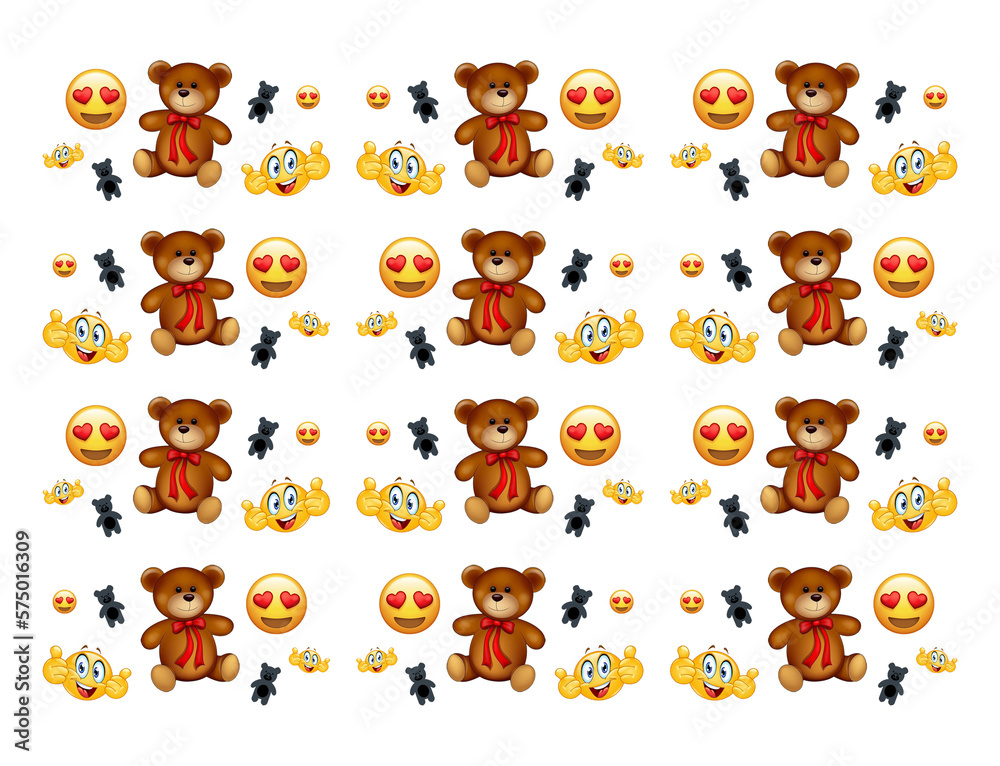 emoji toys pattern design emoji toys pattern design