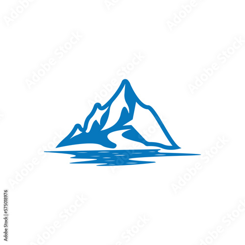 Mountain icon logo template vector