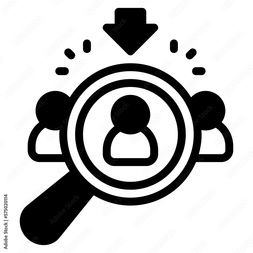Recruitment icon for business, company, corporate, industry, finance and employment Recruitment icon for business, company, corporate, industry, finance and employment