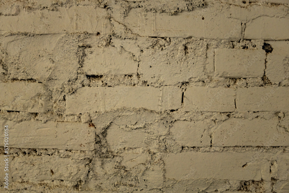 Painted brick wall texture close up Painted brick wall texture close up
