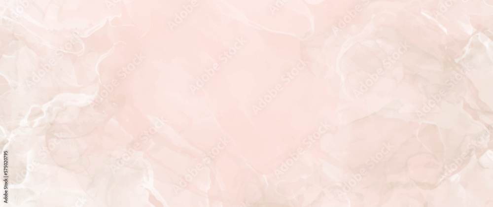 Fototapeta premium Pink vector watercolor art background. Pink watercolour texture for cards, flyers, poster. Light illustration. Marble. Stone. Stucco. Wall. Brushstrokes and splashes. Painted template for design.