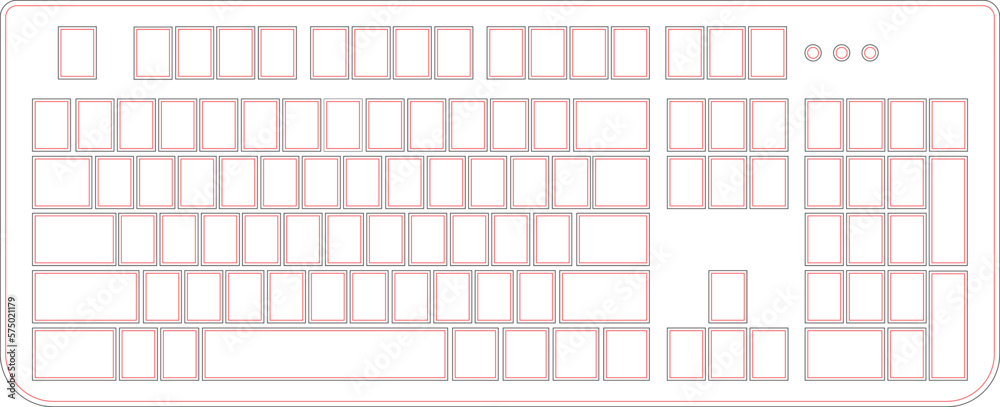Blank pc keyboard icon illustration communication typing writing electronic technology equipment