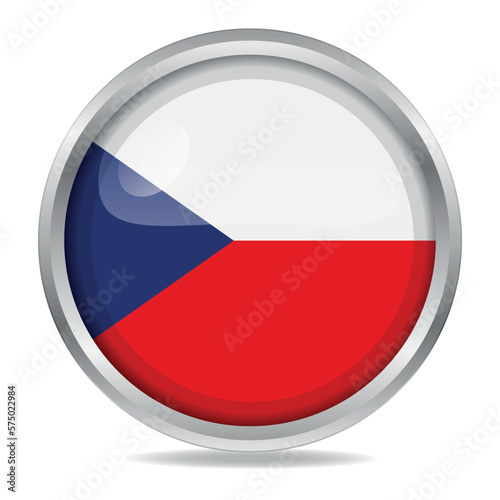 Free Download Czech Republic Flag Gradient Button Circle - GFXLoad