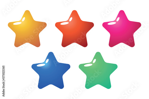 Gradient Star Multiple Colours Set