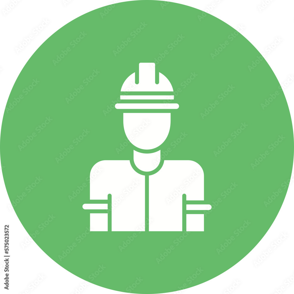 Factory Worker Man Icon Factory Worker Man Icon