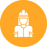 Factory Worker Woman Icon