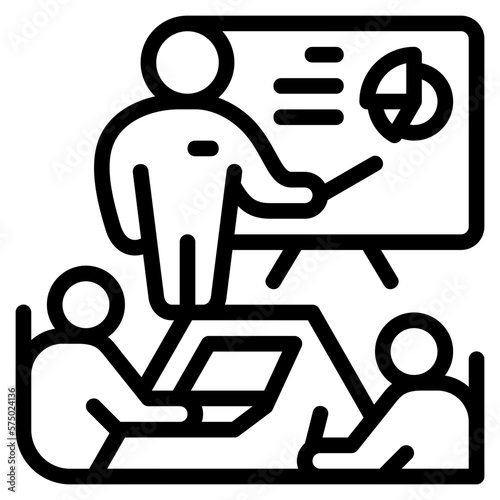 Meeting icon isolated useful for business, company, corporate, money and finance design element