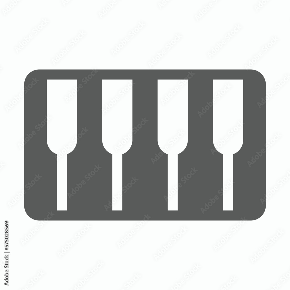 Fototapeta premium piano icon, keyboard vector, organ illustration