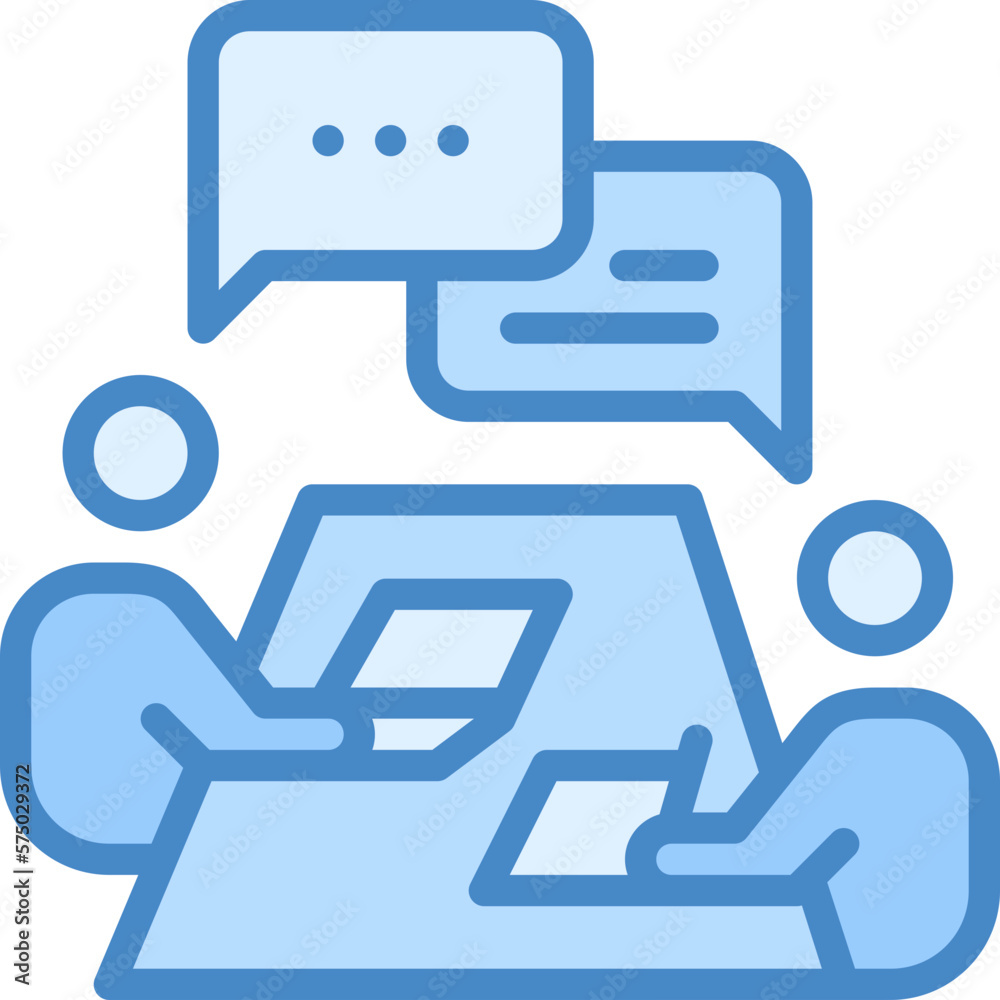 Discussion icon isolated useful for business, company, corporate, money and finance design element Discussion icon isolated useful for business, company, corporate, money and finance design element
