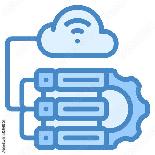 Database server icon isolated useful for business, technology, analytics and finance design element