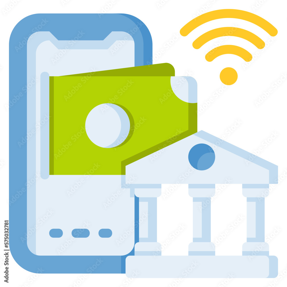 Mobile banking icon isolated useful for finance, currency, money, business, bank, economy and investment design element Mobile banking icon isolated useful for finance, currency, money, business, bank, economy and investment design element