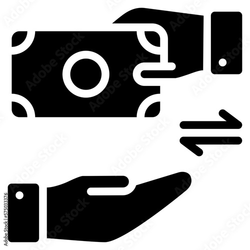 Money transfer icon isolated useful for finance, currency, money, business, bank, economy and investment design element
