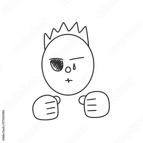 the person who missed the beat.  got a black eye