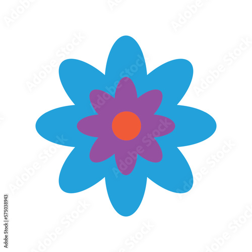 funny bright modern hippie flower vector illustration