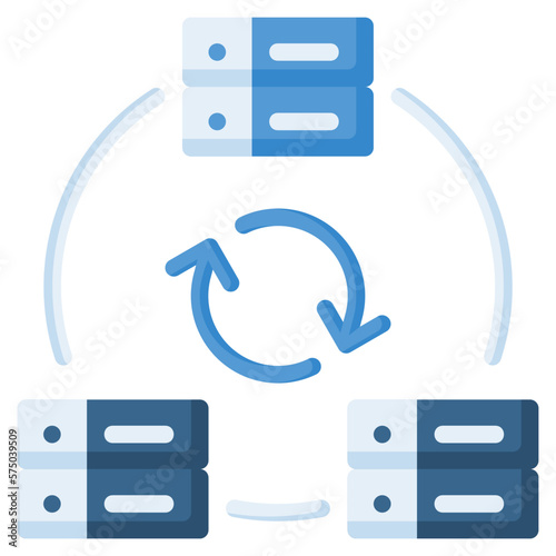 Network server icon isolated useful for computer, network, technology, internet, server, cloud, database and computing design element