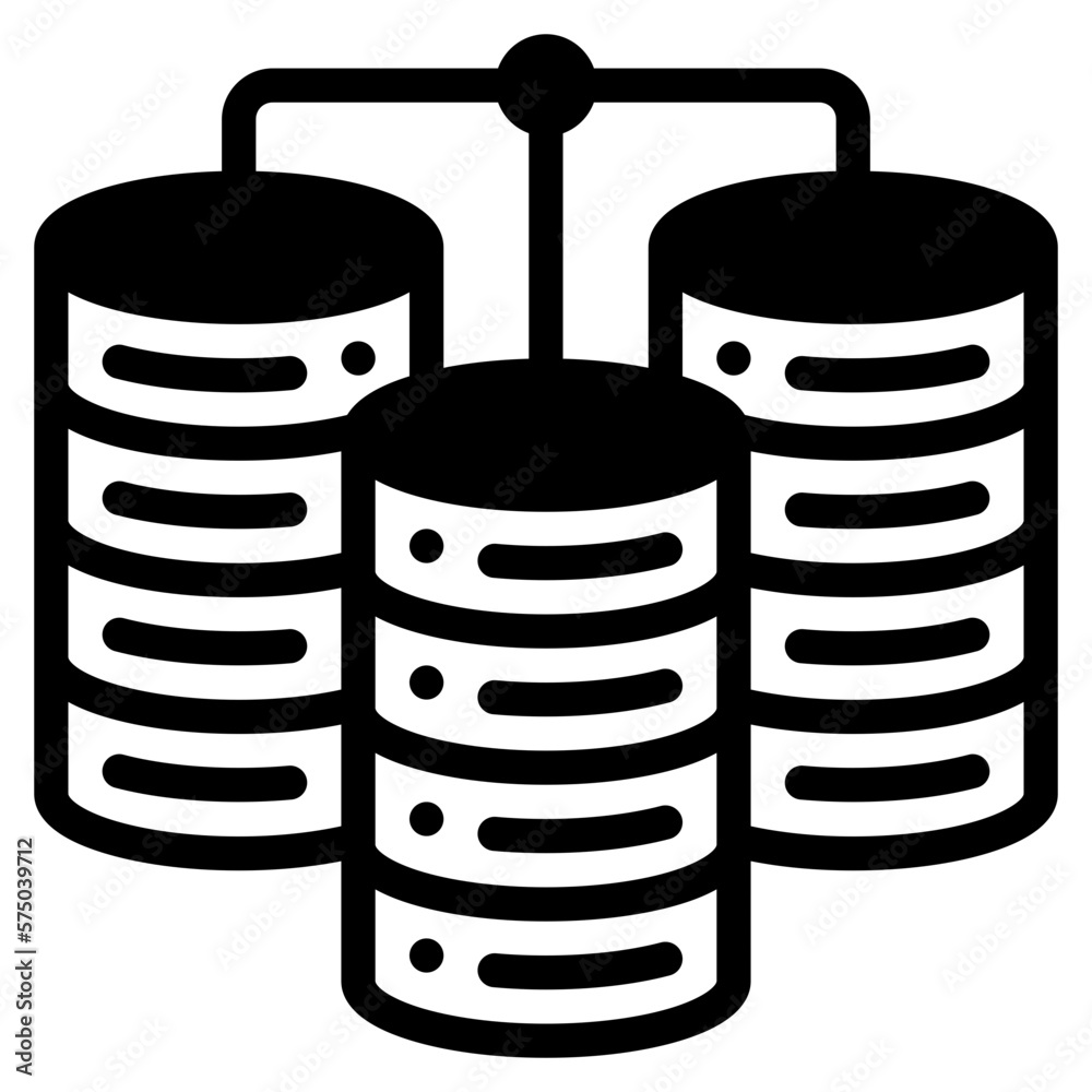 Big data icon isolated useful for computer, network, technology, internet, server, cloud, database and computing design element