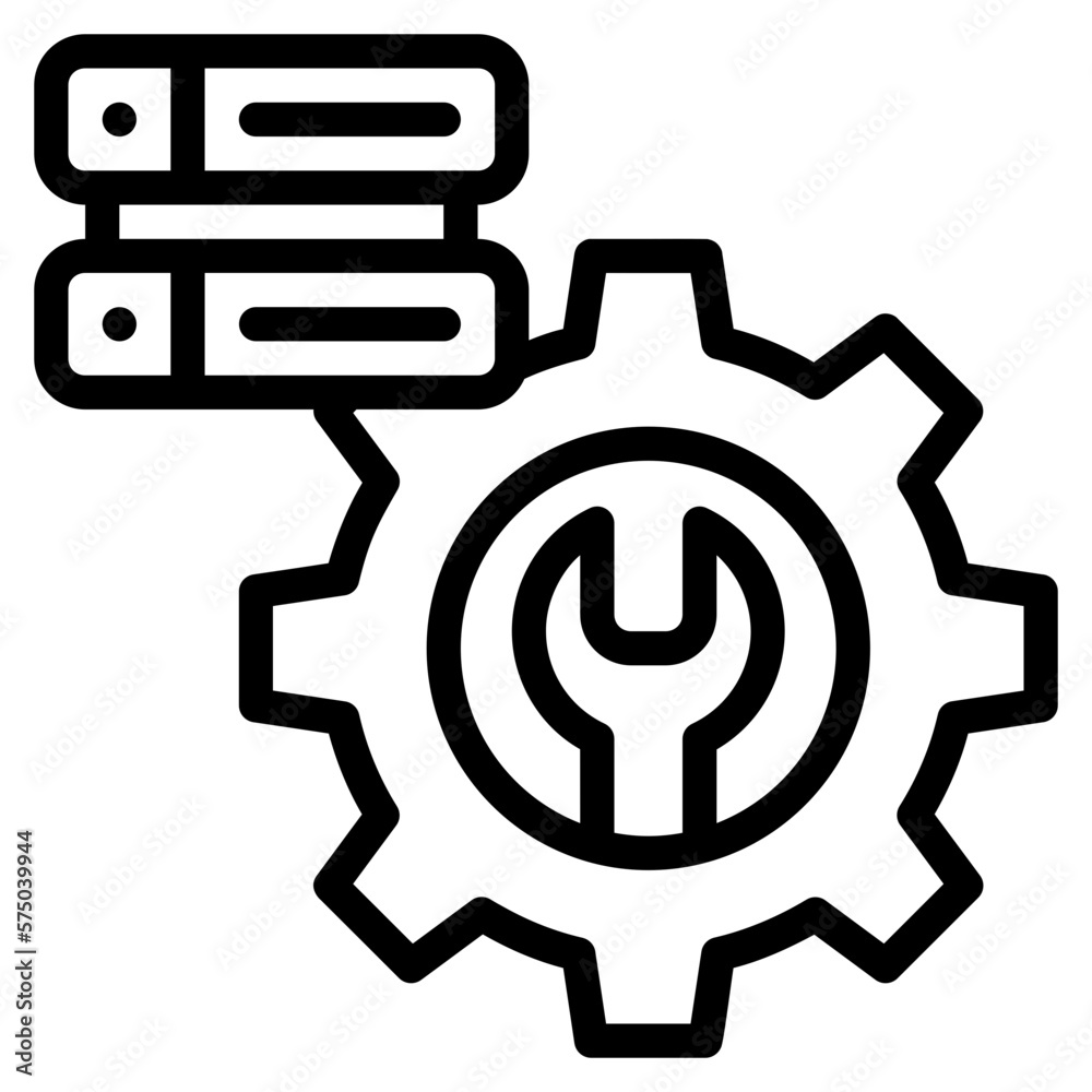 Maintenance icon isolated useful for computer, network, technology, internet, server, cloud, database and computing design element Maintenance icon isolated useful for computer, network, technology, internet, server, cloud, database and computing design element