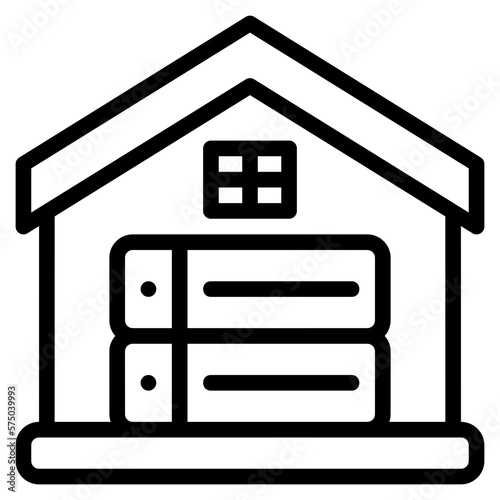 On premise icon isolated useful for computer, network, technology, internet, server, cloud, database and computing design element