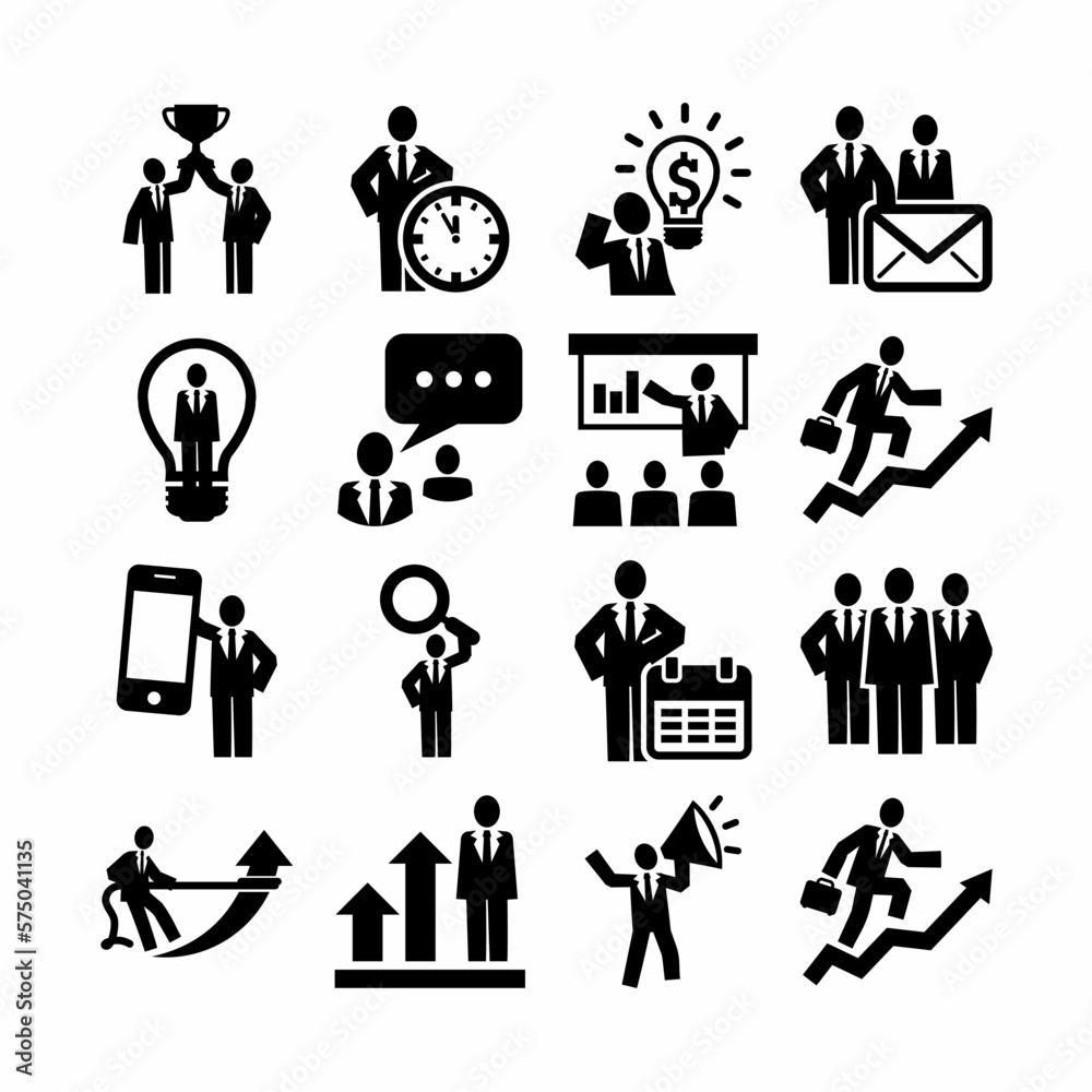 business and finace silhouette vector icon business and finace silhouette vector icon