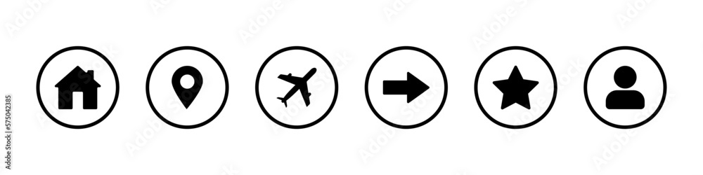 Travel icon set simple design Travel icon set simple design