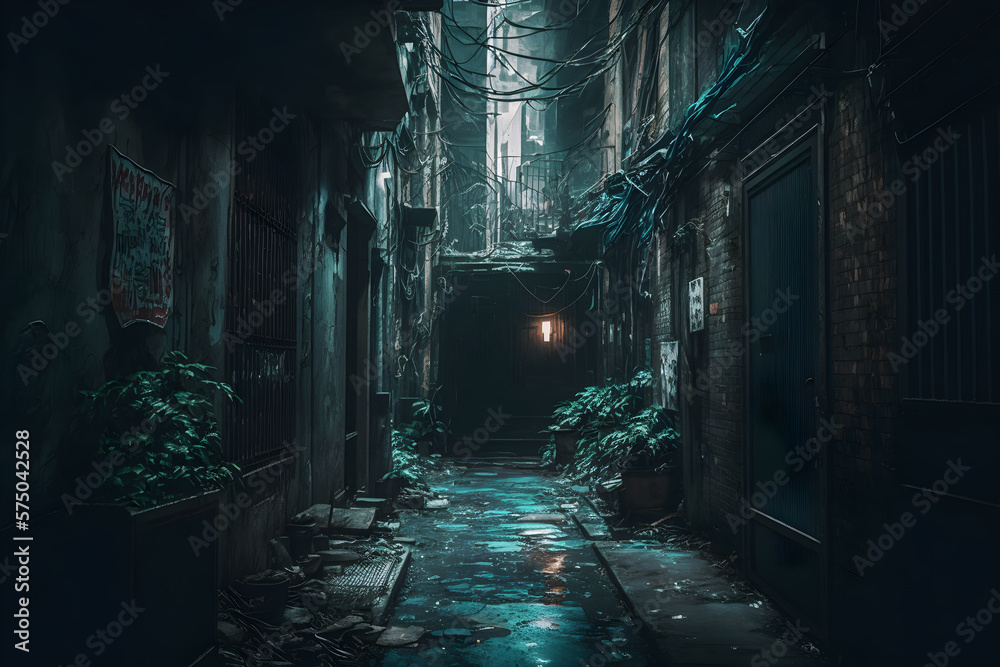 Devastated city with generative AI technology Devastated city with generative AI technology