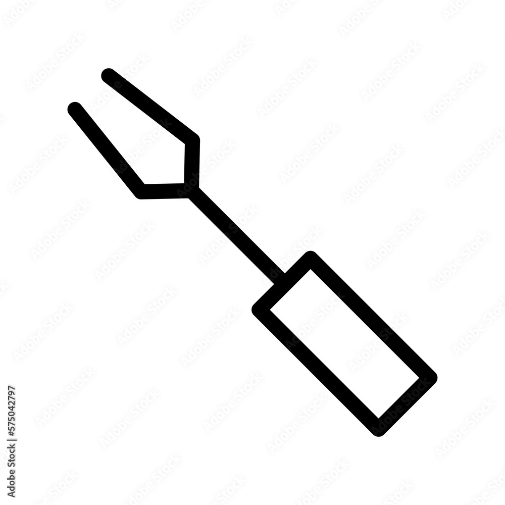 BBQ fork icon template PNG