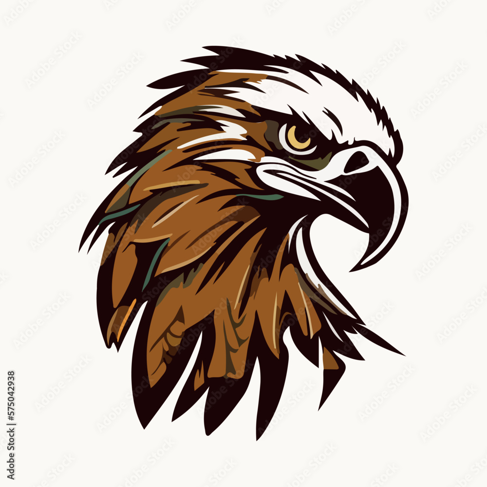Obraz premium Eagle face mascot vector illustration