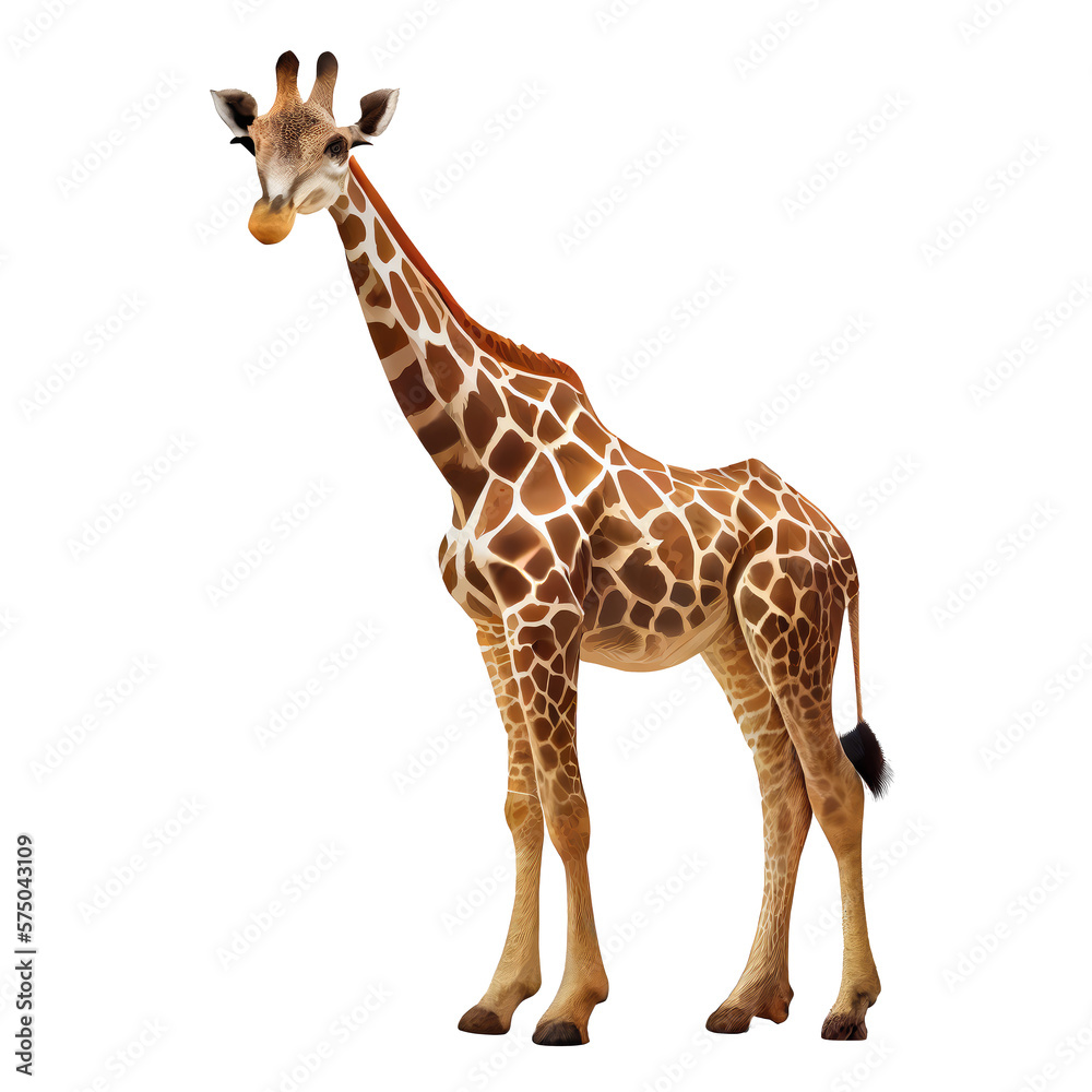 Obraz premium giraffe isolated on white background