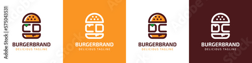 Letter CD and DC Burger Logo, suitable for any business related to burger with CD or DC initials.