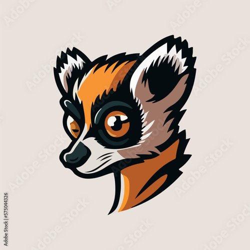 Lemur face mascot vector illustration