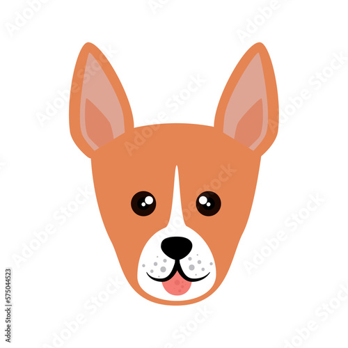 vector image dog face icon with white background © BRAYAN