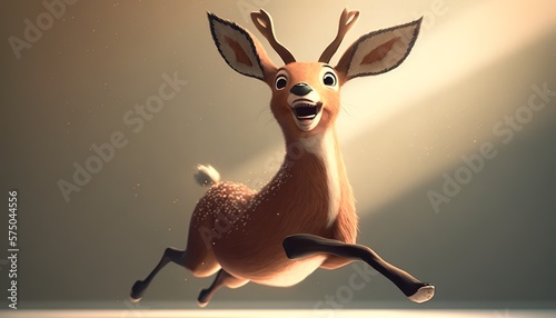 Foto cute and happy deer