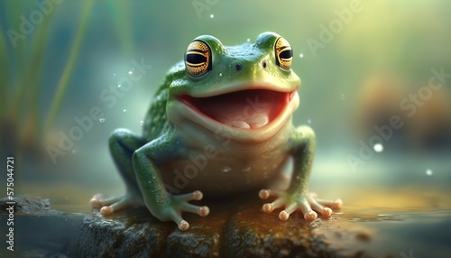 cute and happy frog © Regina
