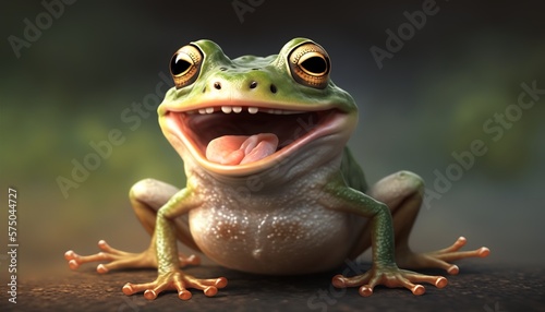 cute and happy frog