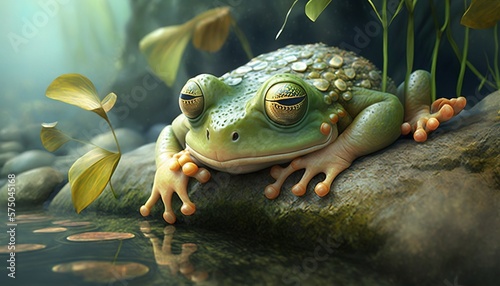 cute lazy frog © Regina