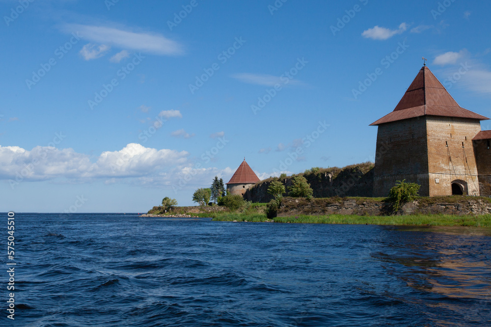 Russian fortress Nut, view from ship